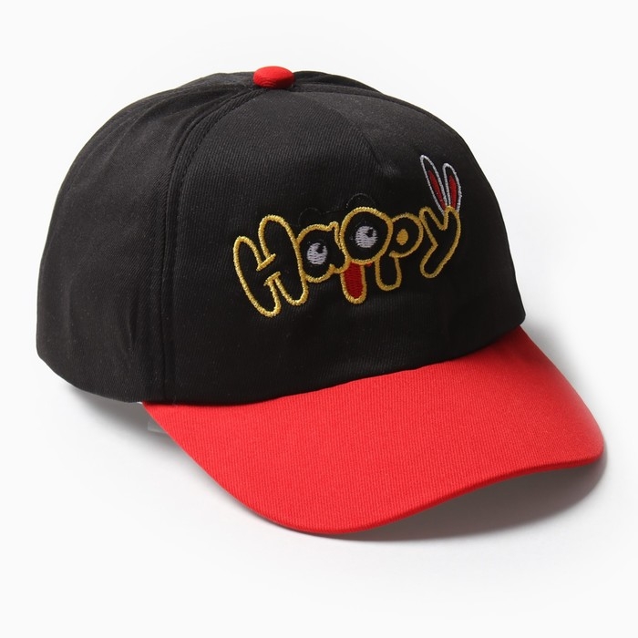 Кепка детская MINAKU Кепка детская MINAKU "Happy", цв. черный, р-р 46-48