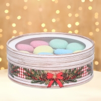 Новый год. Коробка подарочная новогодняя для макарун тубус с окном "Пушистого Нового года" 21 х 21 х 7 см. Новый год. Коробка подарочная новогодняя для макарун тубус с окном "Пушистого Нового года" 21 х 21 х 7 см.