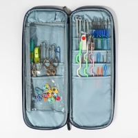 Пенал для вязания, 1 отделение, 8 карманов, 40 × 15 × 2,5 см, цвет серый Пенал для вязания, 1 отделение, 8 карманов, 40 × 15 × 2,5 см, цвет серый