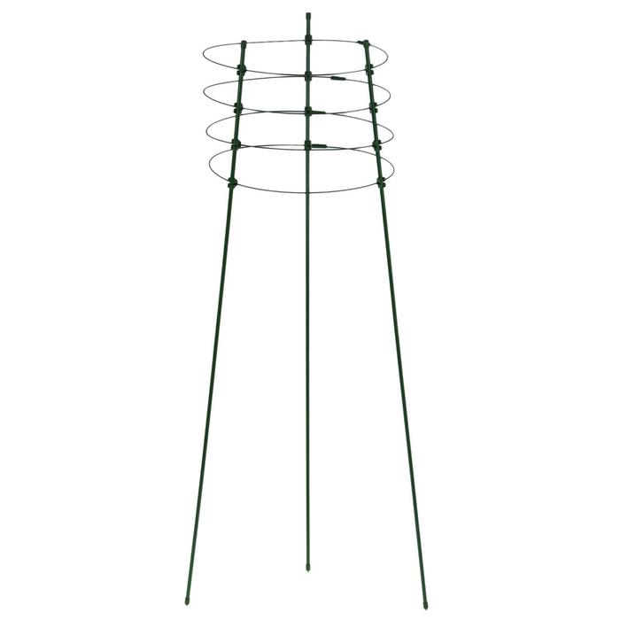 Кустодержатель, 4 кольца, d = 26,5 см, h = 120 см, металл, зелёный, Greengo Кустодержатель, 4 кольца, d = 26,5 см, h = 120 см, металл, зелёный, Greengo