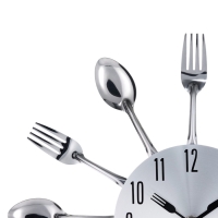 Часы настенные, серия: Кухня, "Столовые приборы", дискретный ход, d-31 см, циферблат 13.5 см