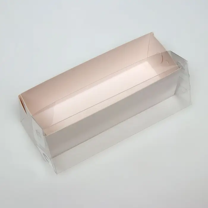 Коробка для макарун, с ложементом, белая 16.5&times;5.5&times;5.5 см