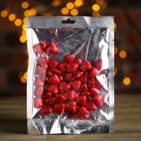 Фигурка для поделок и декора "Сердце", набор 50 шт., размер 1 шт. 1,5&times;1,5&times;0,5 см, цвет красный