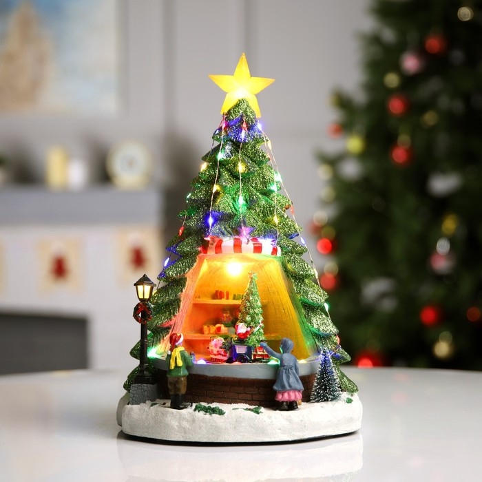 Светодиодная фигура «Рождественская ель» 22 × 34 × 22 см, полистоун, батарейки ААх3 (не в комплекте), USB, свечение мульти Светодиодная фигура «Рождественская ель» 22 × 34 × 22 см, полистоун, батарейки ААх3 (не в комплекте), USB, свечение мульти