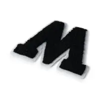 Термоаппликация MOSCOW, 8&times;6 см - размер буквы, набор 6 шт., чёрная