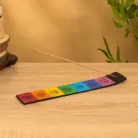 Подставка под благовония "7 чакр" 28х5 см, дерево