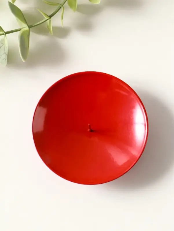 Подсвечник "Лотос" металл 7,5 см, красный