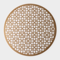 Салфетка сервировочная на стол &laquo;Шарм&raquo;, 38&times;38 см, цвет металлик коричневый