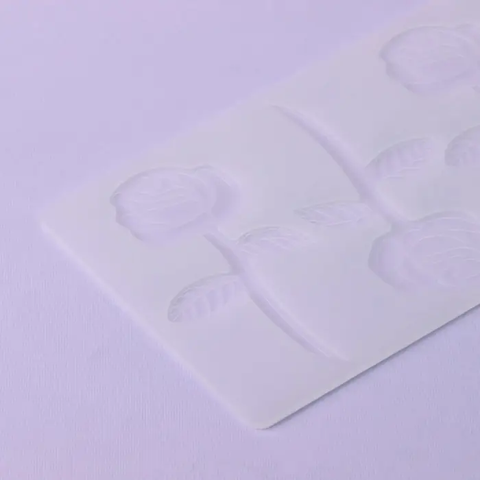 Форма для шоколада &laquo;Розы&raquo;, силикон, 3 ячейки, 19&times;12.5&times;0.1 см, прозрачная