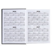 Ежедневник полудатированный на 4 года А5, 192 листа, обложка бумвинил, чёрный Ежедневник полудатированный на 4 года А5, 192 листа, обложка бумвинил, чёрный