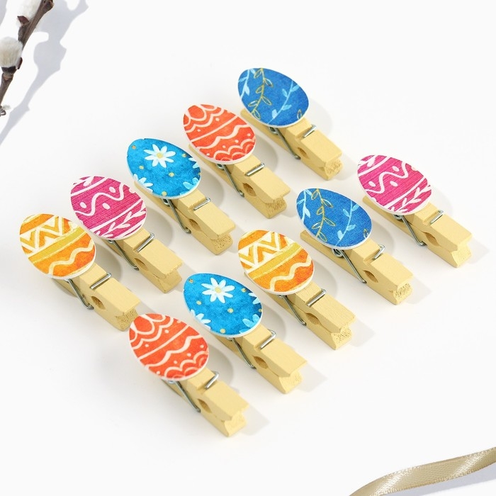 Набор прищепок для украшения вербы «Со Светлой Пасхой!», 10 х 12 см. Набор прищепок для украшения вербы «Со Светлой Пасхой!», 10 х 12 см.