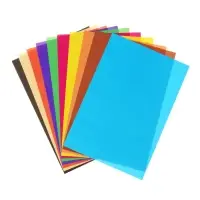 Бумага цветная А4, 10 листов, 10 цветов, мелованная, в папке