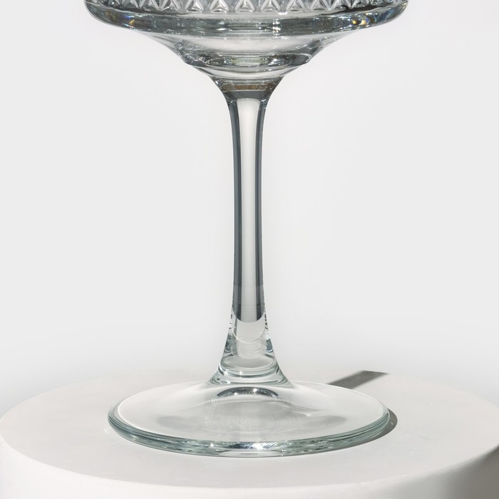 Набор фужеров стеклянный Elysia, 260 мл, 4 шт, с золотой каймой