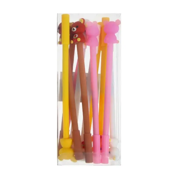 Ручка - прикол гелевая МИКС Мишка с клубничкой (штрихкод на шт.)