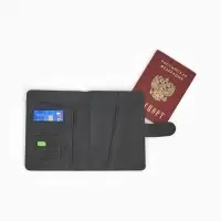 Обложка на паспорт с магнитным держателем &laquo;Герб&raquo;, искусственная кожа