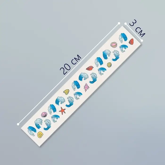 Переводная тату на тело цветная &laquo;Браслет. Ракушки&raquo;, 20&times;3 см