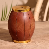 Копилка "Банк" 11х11х12 см, дерево шишам Копилка "Банк" 11х11х12 см, дерево шишам