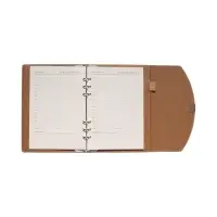 Органайзер на кольцах, A5, с клапаном, 80л, линия, к/зам, Бирюзовый