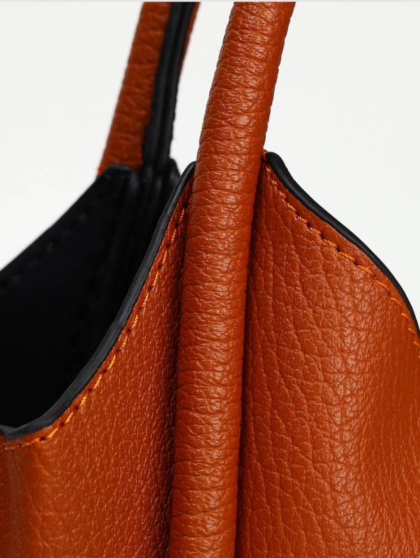 Сумка женская тоут на молнии, цвет рыжий