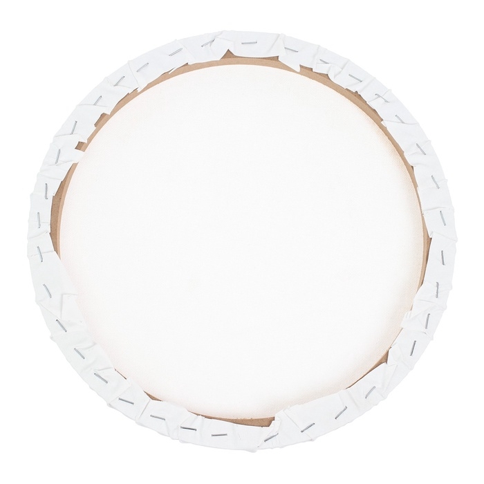 Холст на подрамнике круглый d-30 см, хлопок 100%, грунт акриловый, 1,5*30 см, мелкозернистый, 280г/м&sup2;