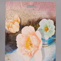 Пакет подарочный "Цветочный БИГ 20кг"  60 х 50 см 100 мкм