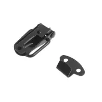 Замок-защелка на ящик, 3.5 см, железный, черный, с проушиной,10 шт.