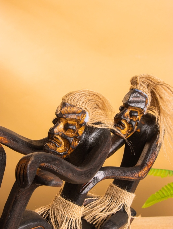 Сувенир &laquo;Аборигены байкеры&raquo;, 38&times;15&times;30 см, дерево