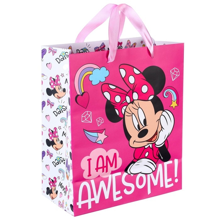 Пакет подарочный, 23х27х11.5 см, упаковка, Минни Маус