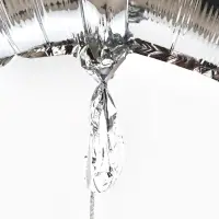 Воздушные шары фольгированные 18" "Звезда" цвет серебро,  набор 5 штук