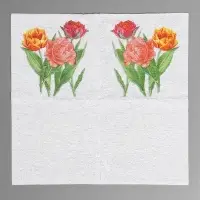 Салфетки бумажные Гармония цвета многоцветие "Тюльпаны", 24*24 см 50 листов