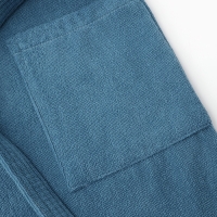 Халат мужской Экономь и Я, цв. морская молна, р-р 56-58, 100% хл, 340 г/м2