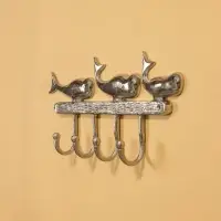 Крючки настенные "Три кита" 47х5х18 см, алюминий