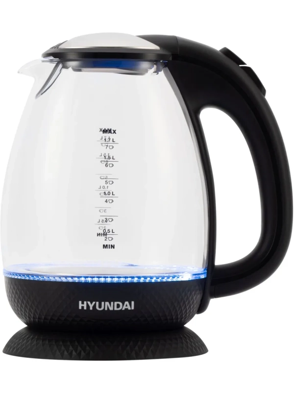Чайник HYK-G3804 1.7л. 2200Вт черный (стекло)