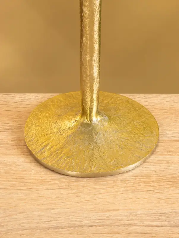 Подсвечник "Флейта" алюминий 37 см, цв. золото