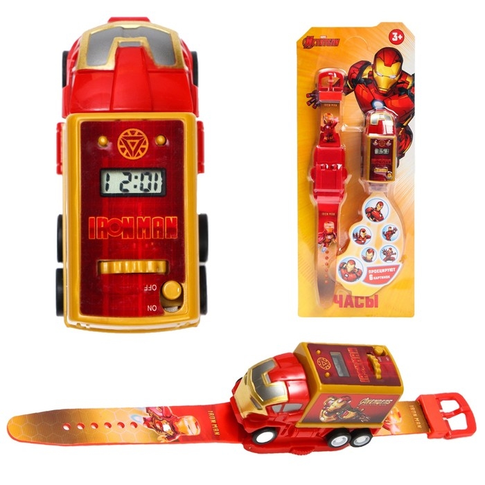 Часы-проектор электронные, 6 проекций, Мстители Часы-проектор электронные, 6 проекций, Мстители