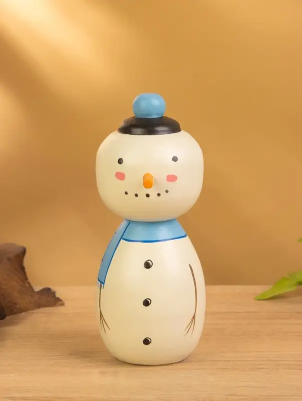 Деревянная кукла кокеши &laquo;Снеговик&raquo;, 7&times;8.5&times;17 см