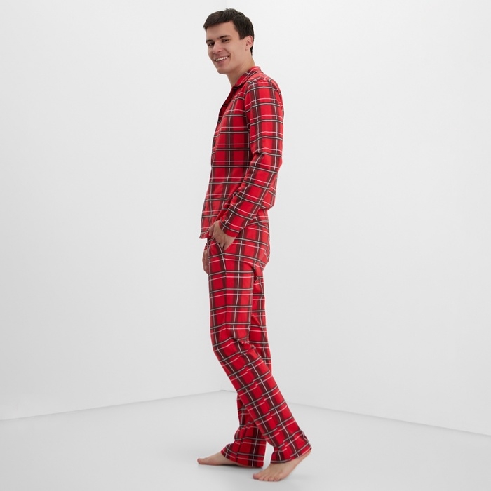 Пижама мужская KAFTAN "Клетка" размер 52