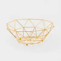 Ваза для фруктов "Геометрия Голд" 25.5*27*10 см, цвет золотой