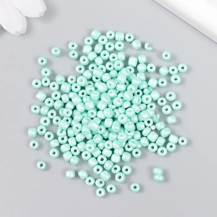 Бисер стекло 6/0 "Лазурная вода" перламутр 20 гр