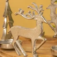 Подсвечник на 4 свечи "Рождество" алюминий, дерево 29,5х29,5х19 см