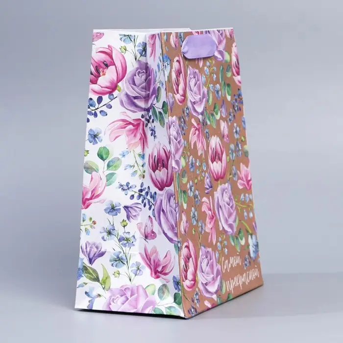 Пакет подарочный крафтовый, упаковка, &laquo;8 марта&raquo;, MS 23 х 18 х 10 см