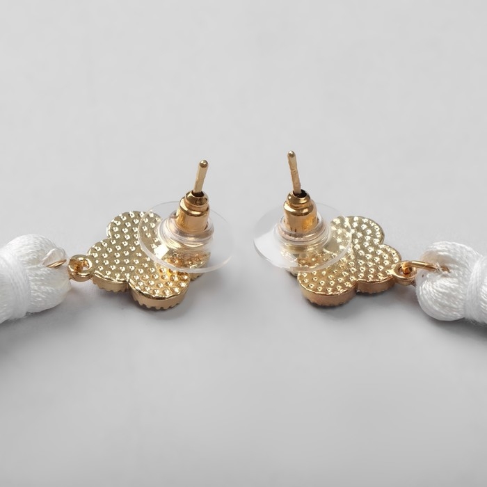 Серьги «Кисти», цвет белый в золоте, L кисти 8,7 см Серьги «Кисти», цвет белый в золоте, L кисти 8,7 см