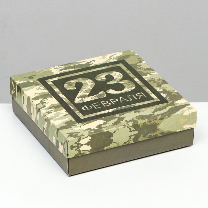 Коробка складная, "Камуфляж"  20 х 20 х 6 см