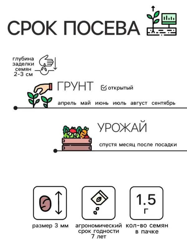 Семена Редис "Кинг-конг", 1,5 г