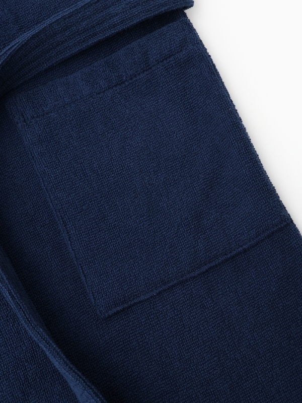 Халат мужской Экономь и Я, цв. тёмно-синий, р-р 56-58, 100% хл, 340 г/м2