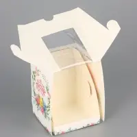 Коробка подарочная пасхальная с окном &laquo;Пасхальный венок&raquo; 9.5&times;9.5&times;12.5 см