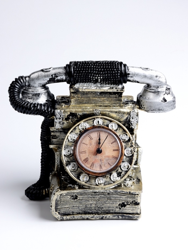 Часы настольные интерьерные, &laquo;Телефон&raquo;, на батарейках, 23.5&times;14&times;18.5 см, d-5.5 см