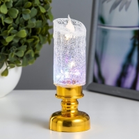 Ночник "Ледянная свеча" LED 1Вт от батареек 3хLR44 золото 4,5х4,5х12 см RISALUX Ночник "Ледянная свеча" LED 1Вт от батареек 3хLR44 золото 4,5х4,5х12 см RISALUX