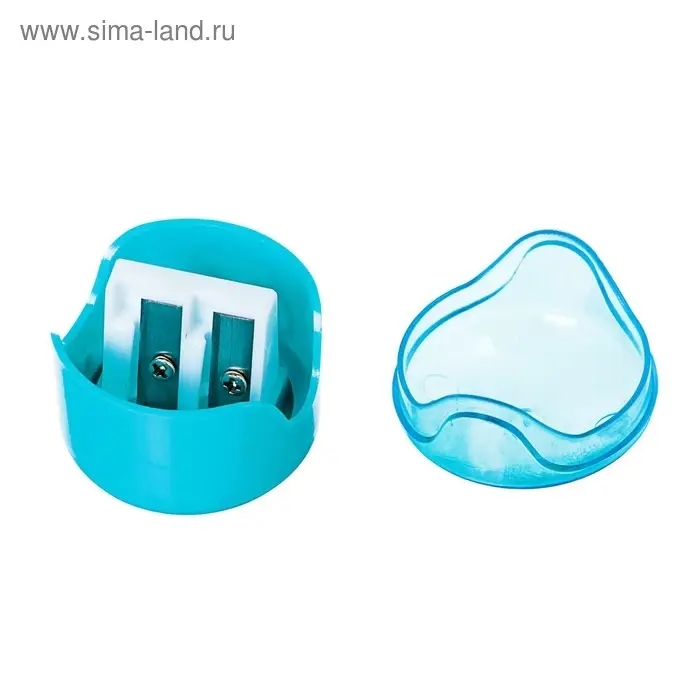 Точилка с контейнером &laquo;Смайл&raquo;, двойная, корпус МИКС