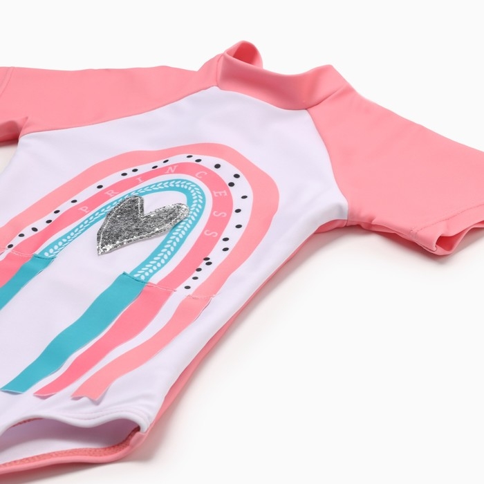 Купальный костюм детский Крошка Я &laquo;Радуга&raquo; рост 86-92 см, розовый